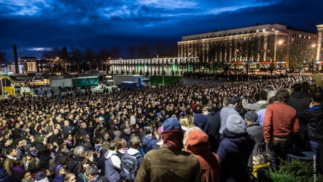 Manifestation en hommage aux victimes à Brest dimanche 11 janvier